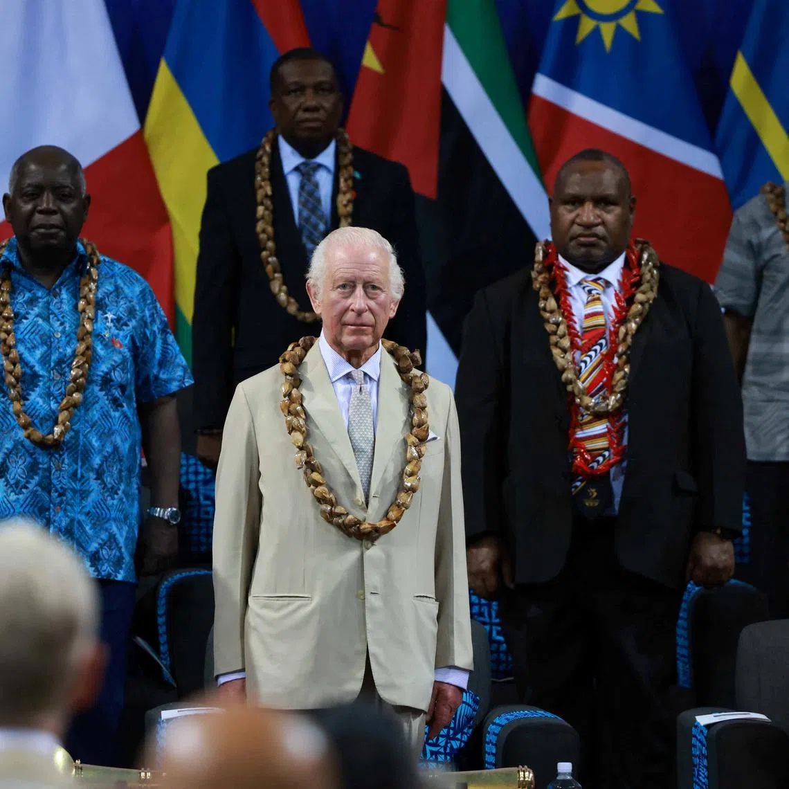 King Charles III attends the opening ceremony of the CHOGM in Apia, Samoa, October 25, 2024. Ian Vogler/Pool via REUTERS