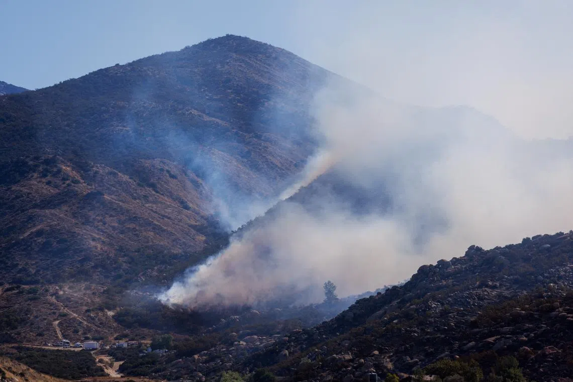 More than 300 firefighters were tackling the flames on the ground, assisted by aircraft that were dropping water on the blaze.
