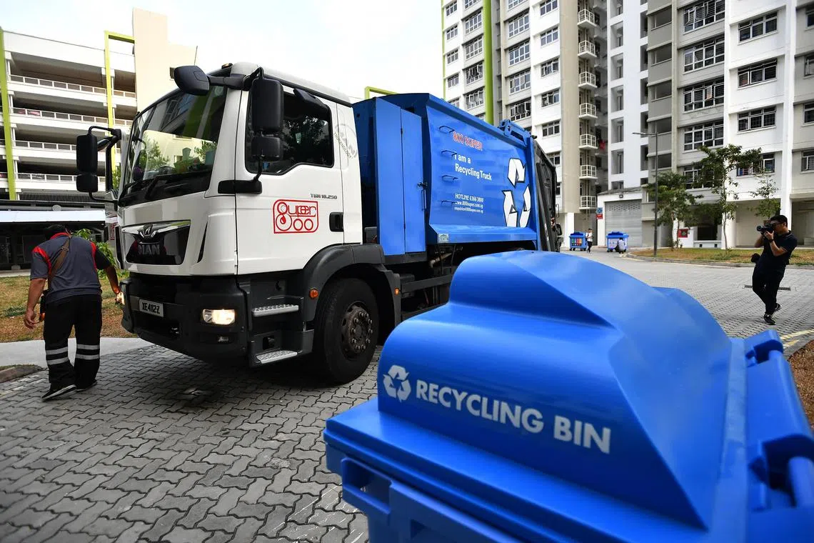 Close to 40 per cent of what was thrown into recycling bins cannot be recycled, said the Ministry of Sustainability and the Environment on its Towards Zero Waste Singapore website.