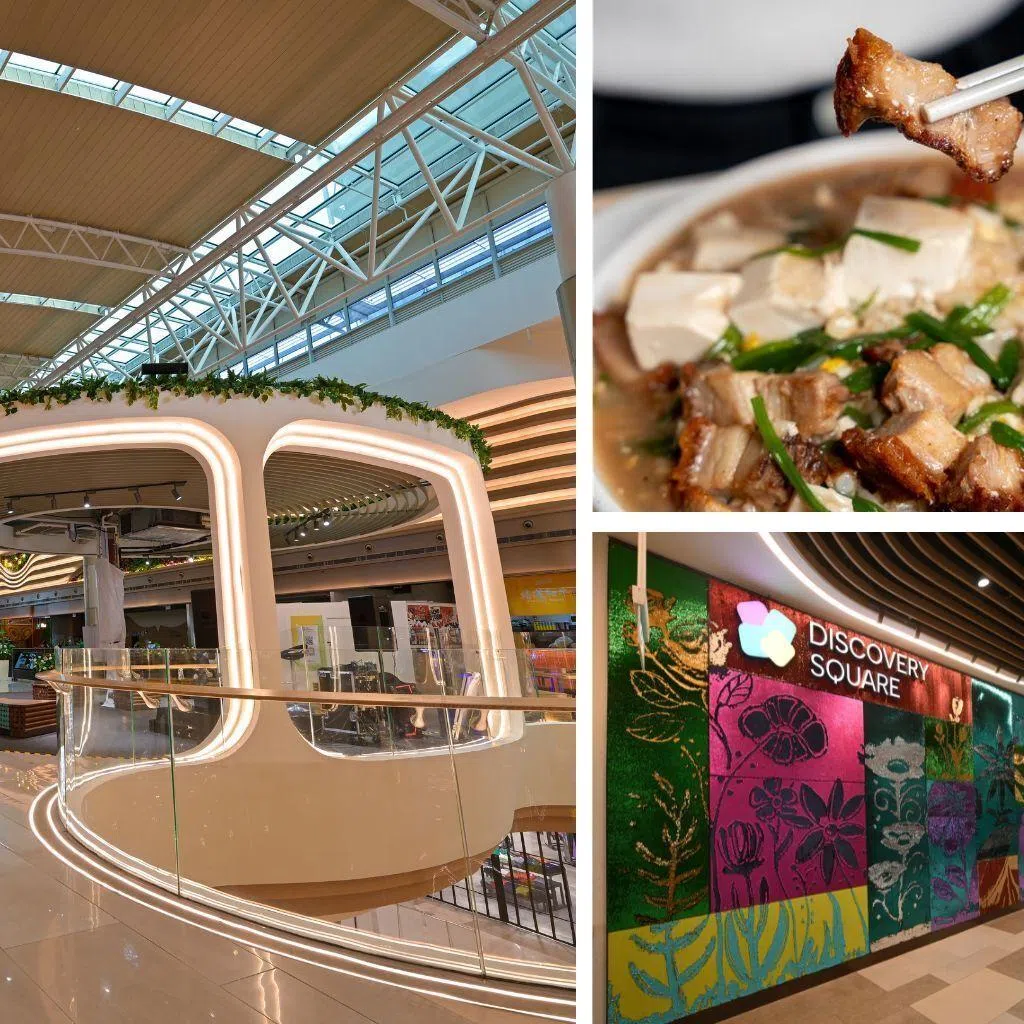 The refreshed City Square Mall relaunched with Gastro Square (left), new dining options and a record-breaking sequin wall.