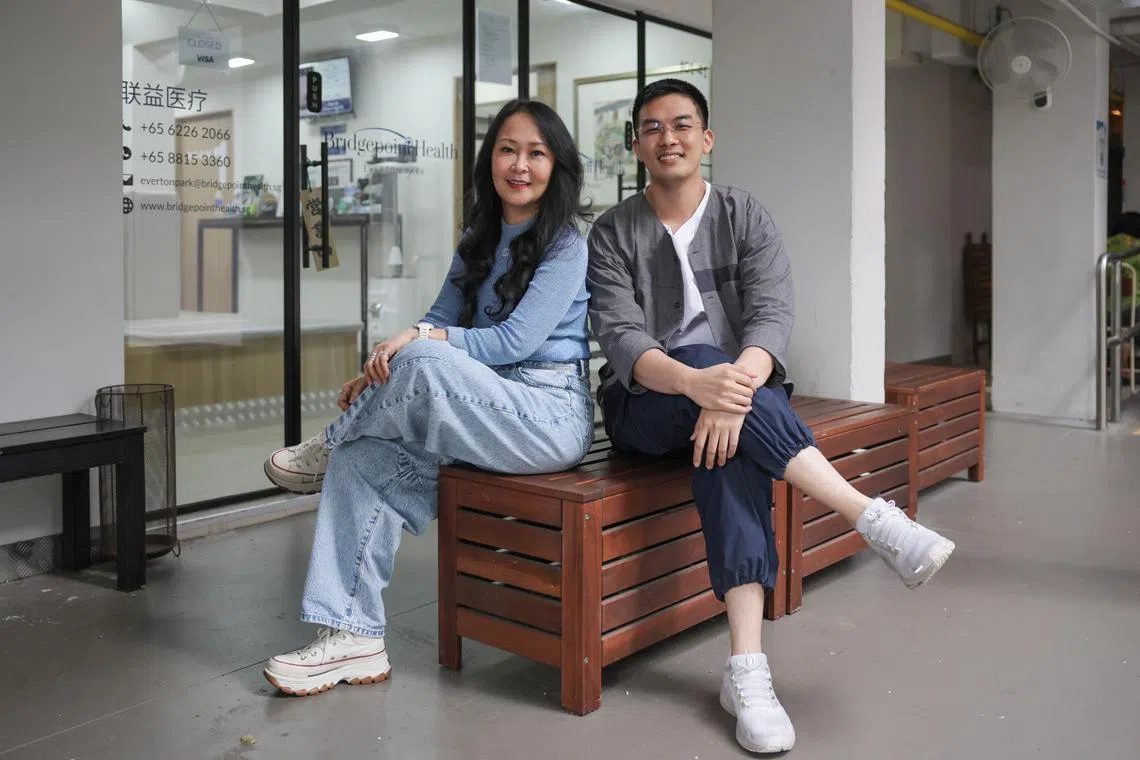 Ms Lee (left) decided to turn to family physician Lim Hong Shen (right) at Bridgepoint Health, who had treated her and her family for minor illnesses over the years.