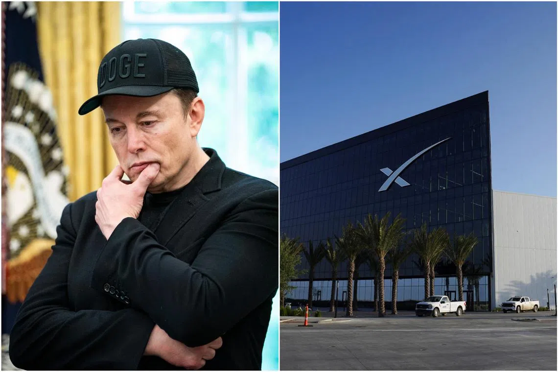 The row with US President Donald Trump offers an opening for rivals to Mr Elon Musk's space empire.