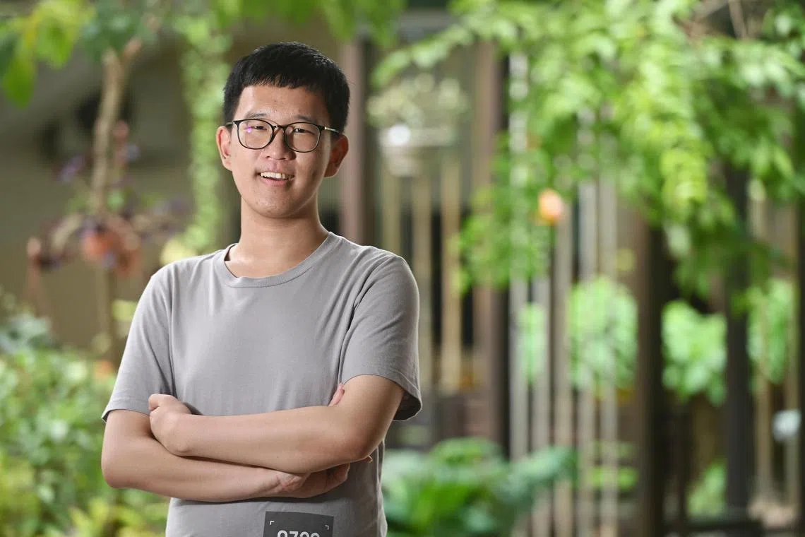 Yishun Innova Junior College student Joshua Ng, a graduate from Pathlight School who has autism.