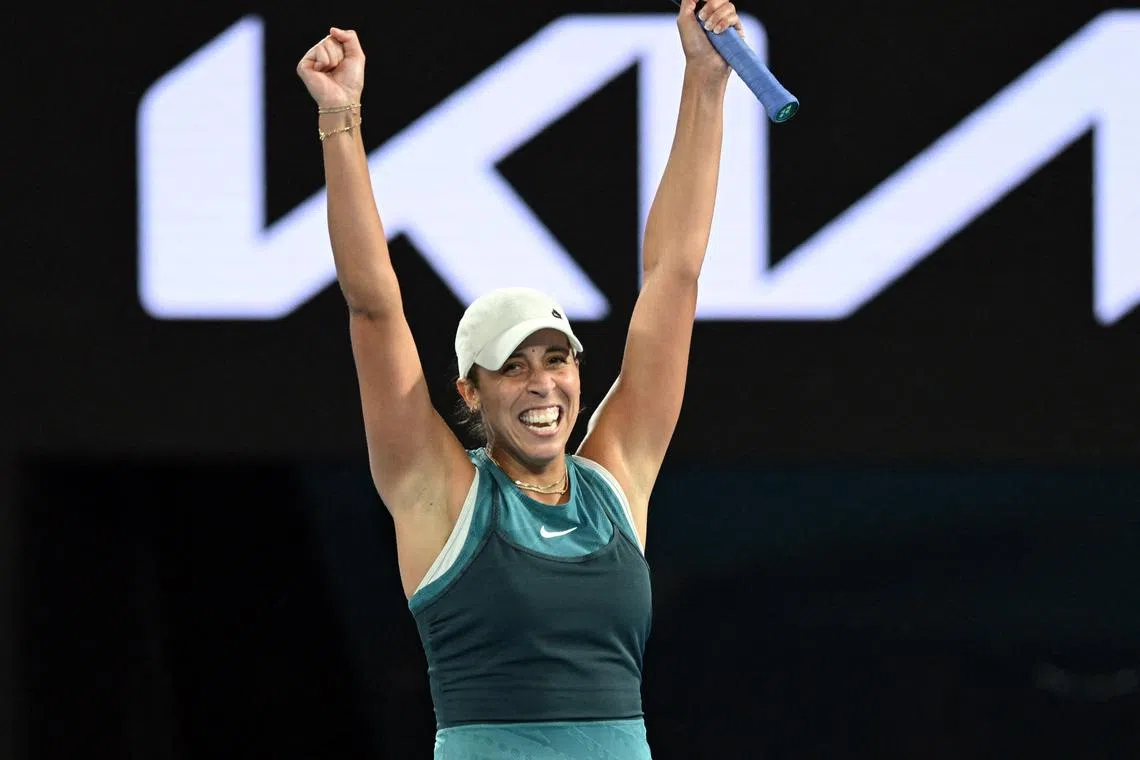 Tennis - Australian Open - Melbourne Park, Melbourne, Australia - January 25, 2025 Madison Keys of the U.S. celebrates after winning the final against Belarus' Aryna Sabalenka REUTERS/Jaimi Joy