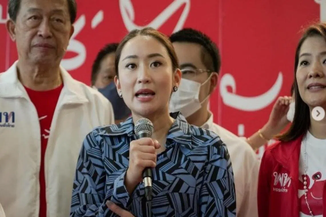 Ms Paetongtarn (centre) was also the top choice in other polls in the North, Northeast and nationwide, though she was beaten slightly in Bangkok and the South. 