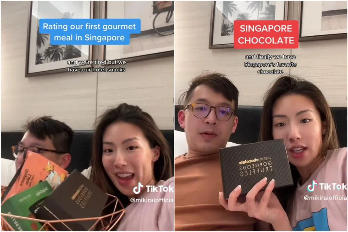 American influencer Miki Rai and boyfriend Kevin appeared to enjoy the snacks and rated them highly.