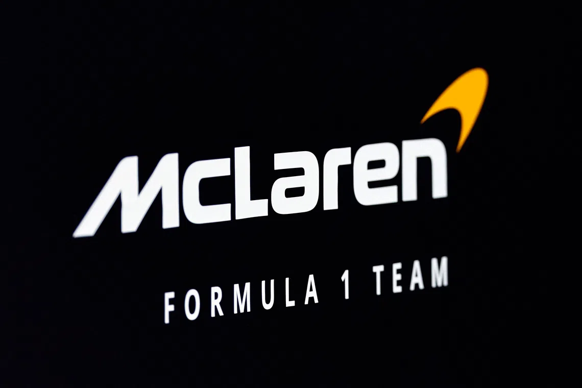 Formula One F1 - Pre-Season Testing - Bahrain International Circuit, Sakhir, Bahrain - February 21, 2024 McLaren's logo is seen during the pre-season testing REUTERS/Hamad I Mohammed
