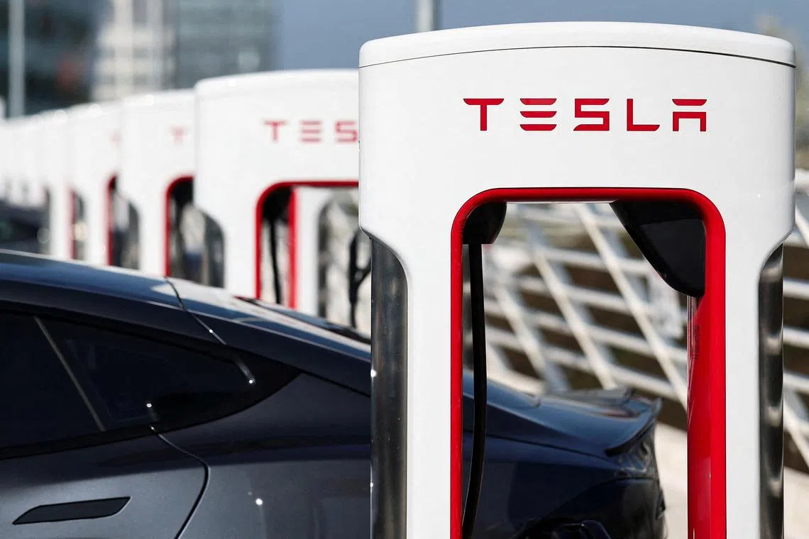 Once the standout leader in electric car sales, Tesla was overtaken in April by 10 rivals.
