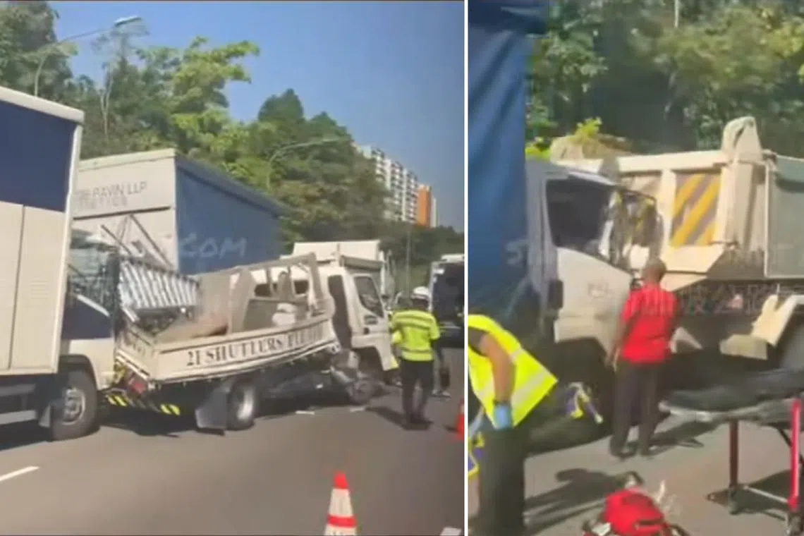 Authorities were alerted to the accident, which happened in the direction of SLE, at about 9.40am.