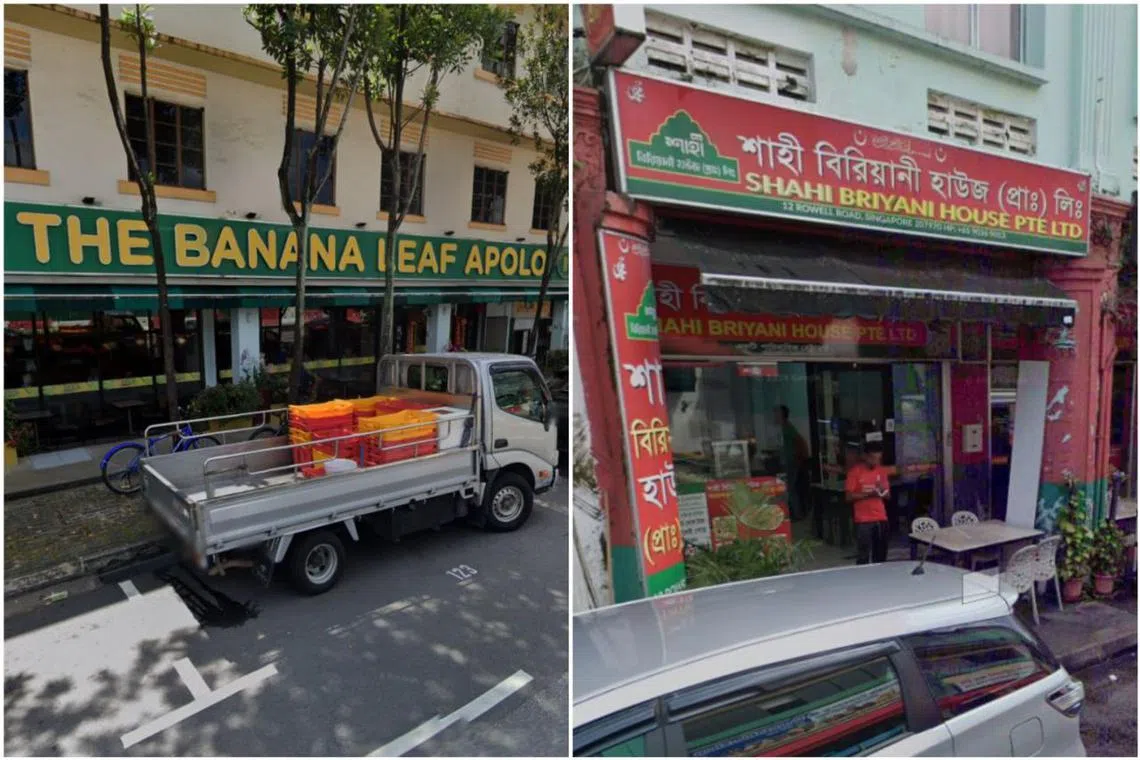 Shahi Briyani House and The Banana Leaf Apolo had their licences suspended over hygiene lapses.