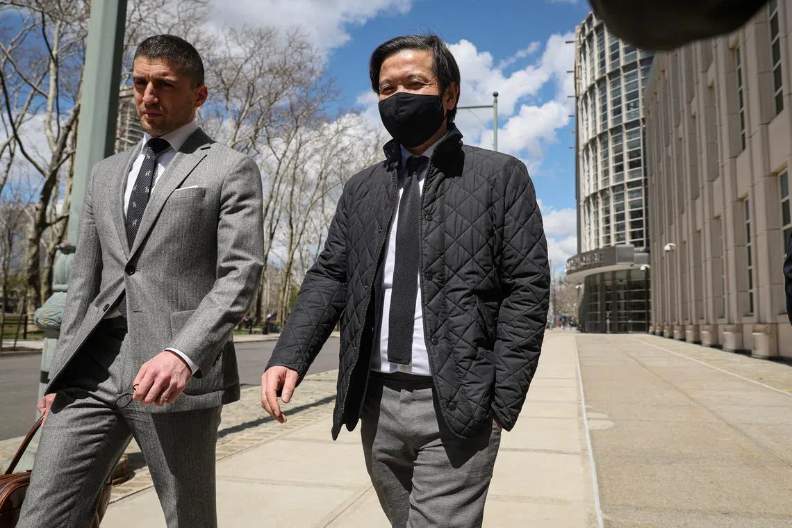 In his own sentencing request, Roger Ng (right) asked that he be given no prison time and be allowed to return to Malaysia.
