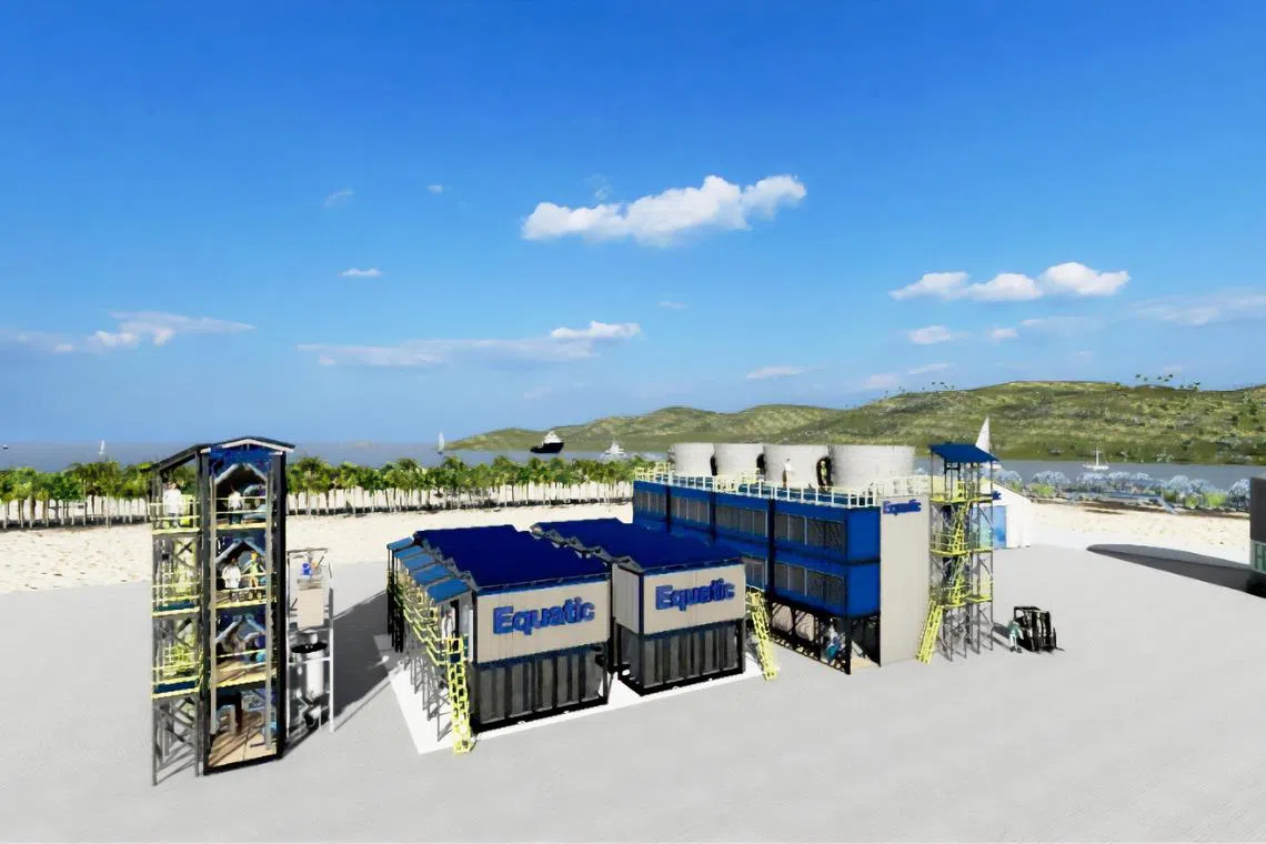 The Equatic-1 demonstration plant in Tuas is a collaboration between national water agency PUB and American start-up Equatic.