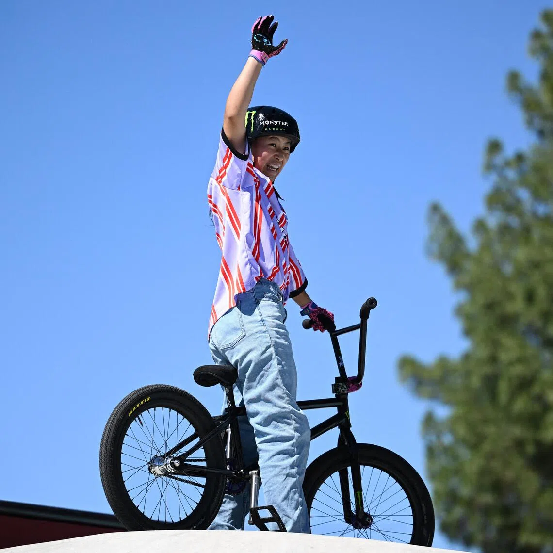 Miharu Ozawa’s bag of tricks includes backflips and rotations of the bike frame and handlebars, more commonly seen in men’s competition.
