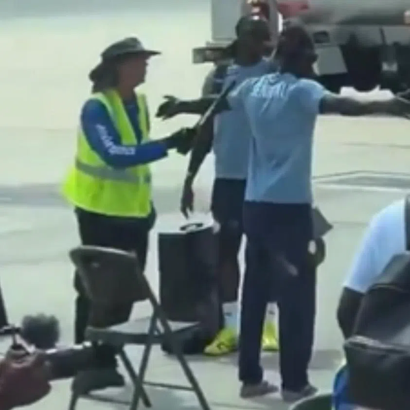 Clips being circulated on social media show the Uzbekistan and Senegal teams being subjected to heavy security in the US.