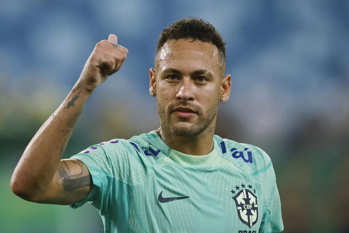 Soccer Football - World Cup - South American Qualifiers - Brazil Training - Arena Pantanal, Cuiba, Brazil - October 11, 2023 Brazil's Neymar during training REUTERS/Adriano Machado/ File Photo