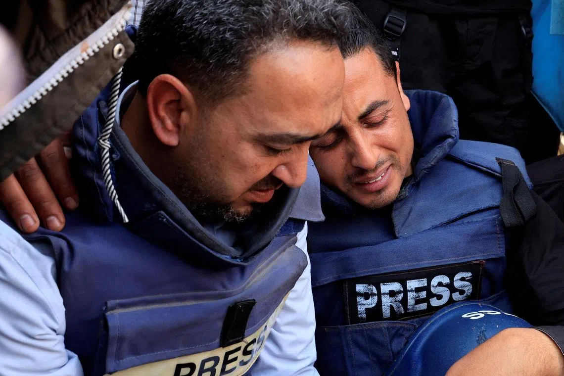 The AFP news agency warned that the lives of Palestinian freelance journalists it was working with in Gaza were in danger     