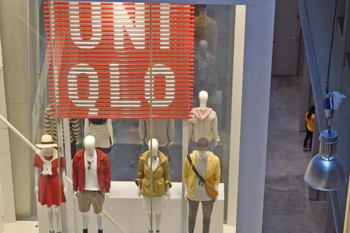 The group left at around 7.30pm and stole 64 pieces of Uniqlo apparel worth $1,788 in total.
