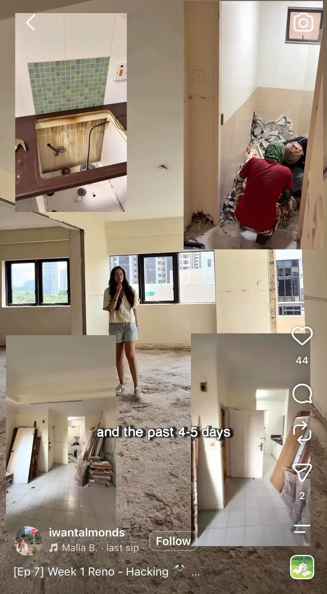Ng in her new two-bedder condominium unit in the East. She bought the home in March and shares about her renovation journey on Instagram.
