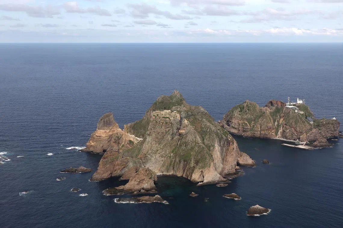 The neighbours are at odds over the sovereignty of the islands, called Dokdo in South Korea and Takeshima in Japan.