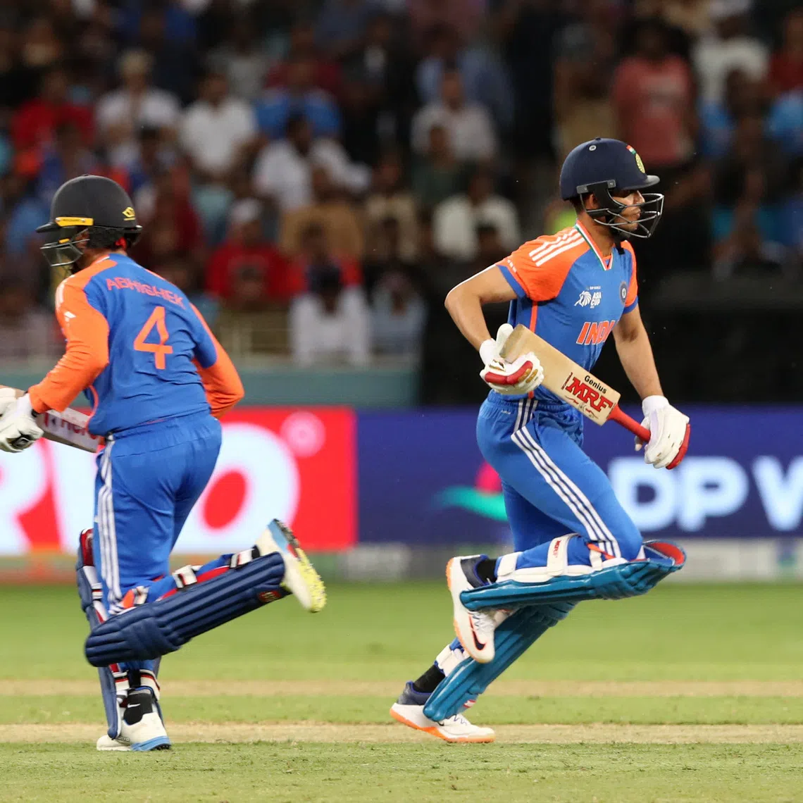 Cricket - Asia Cup - Group A - United Arab Emirates v India - Dubai International Cricket Stadium, Dubai, United Arab Emirates - September 10, 2025 India's Abhishek Sharma and Shubman Gill in action REUTERS/Satish Kumar