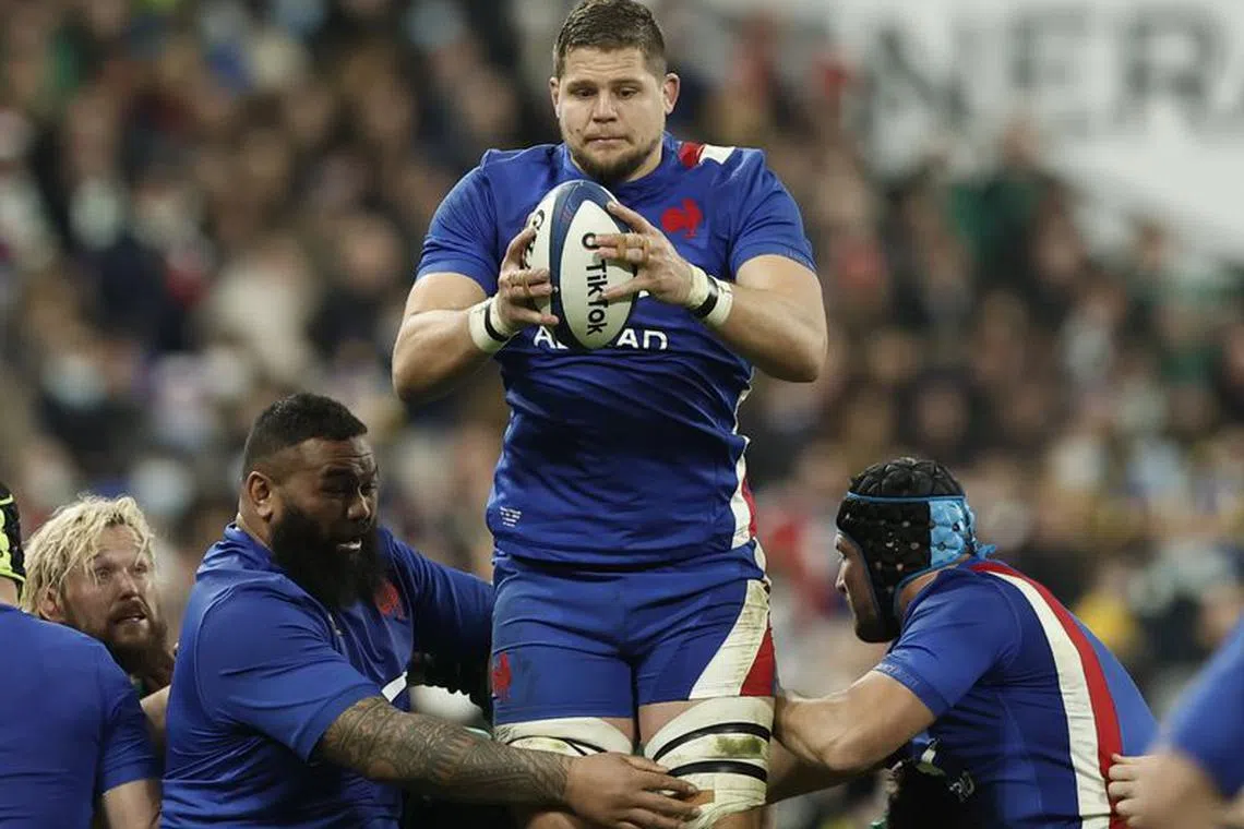 Rugby Union - Six Nations Championship - France v Ireland - Stade de France, Saint-Denis, France - February 12, 2022 France's Paul Willemse in action during a lineout REUTERS/Benoit Tessier/File photo