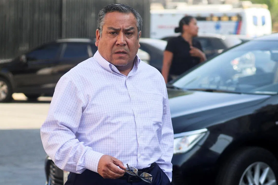 FILE PHOTO: Peru's Prime Minister Gustavo Adrianzen is shown in Lima, Peru March 30, 2024. REUTERS/Sebastian Castaneda/File Photo