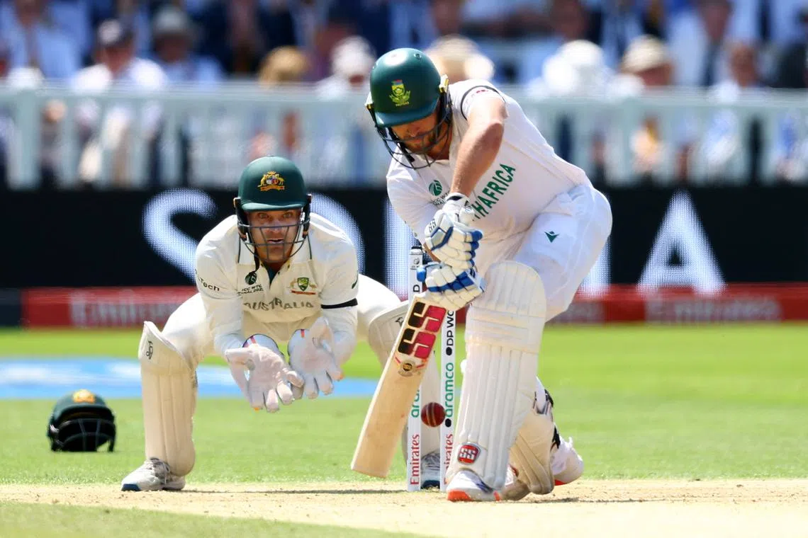 Cricket - 2025 ICC World Test Championship Final - South Africa v Australia - Lord's Cricket Ground, London, Britain - June 13, 2025 South Africa's Wiaan Mulder in action Action Images via Reuters/Andrew Boyers