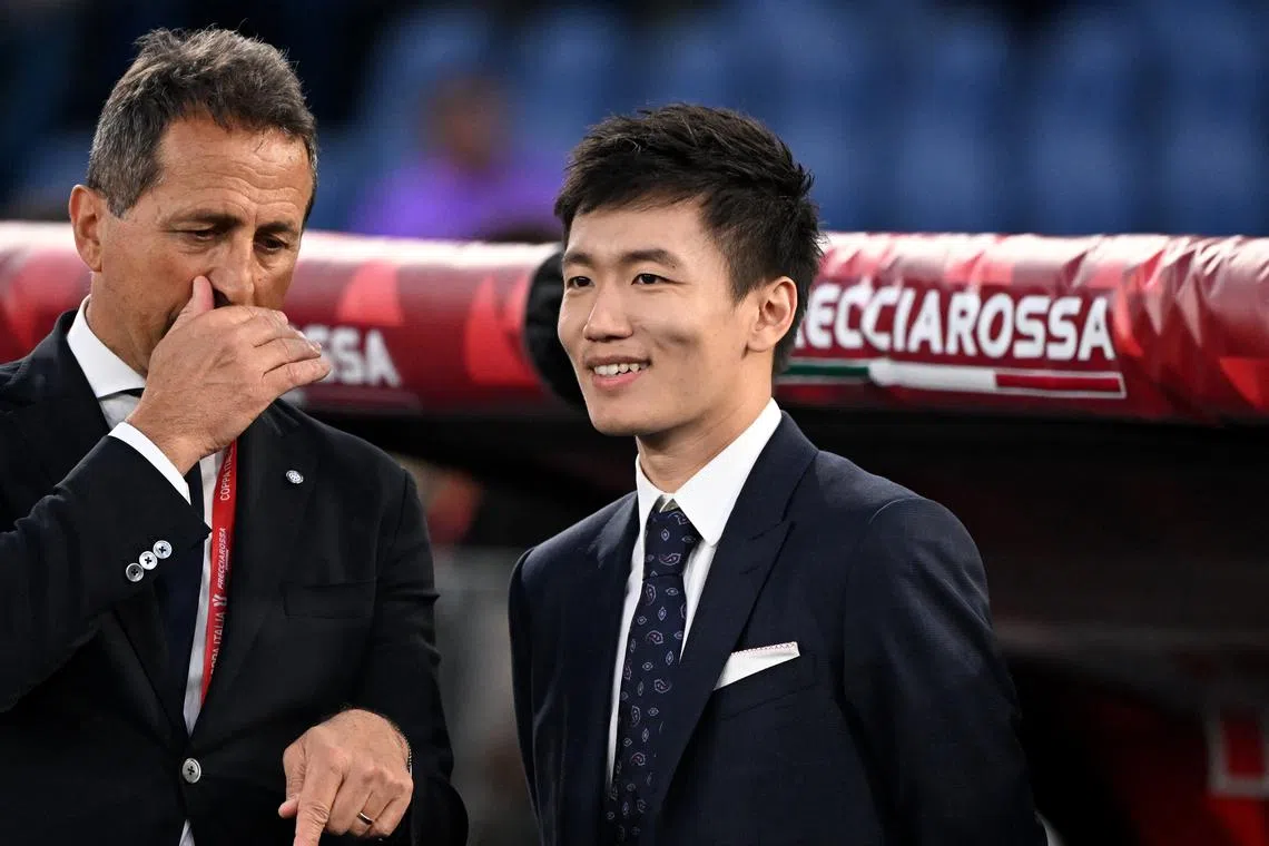 Coppa Italia - Final - Fiorentina v Inter Milan - Stadio Olimpico, Rome, Italy - May 24, 2023 Inter Milan president Steven Zhang before the match REUTERS/Alberto Lingria/File Photo