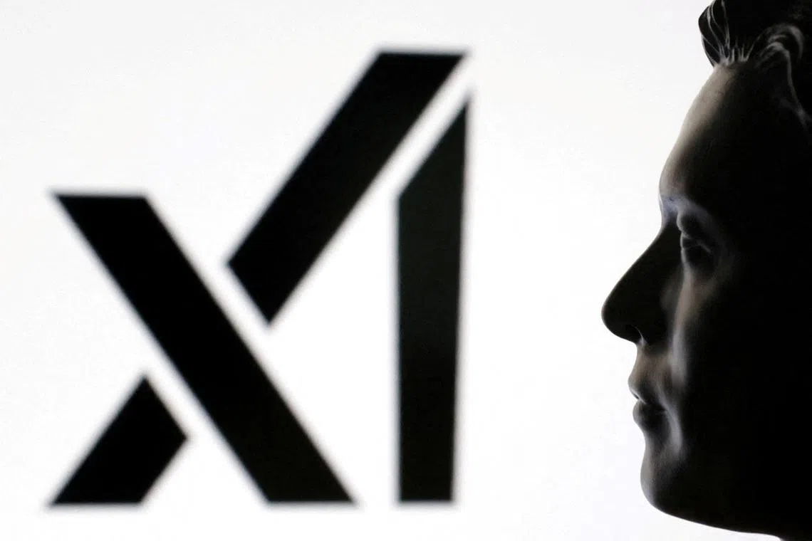 FILE PHOTO: A 3D-printed miniature model of Elon Musk and xAI logo are seen in this illustration created on February 16, 2025. REUTERS/Dado Ruvic/Illustration/File Photo