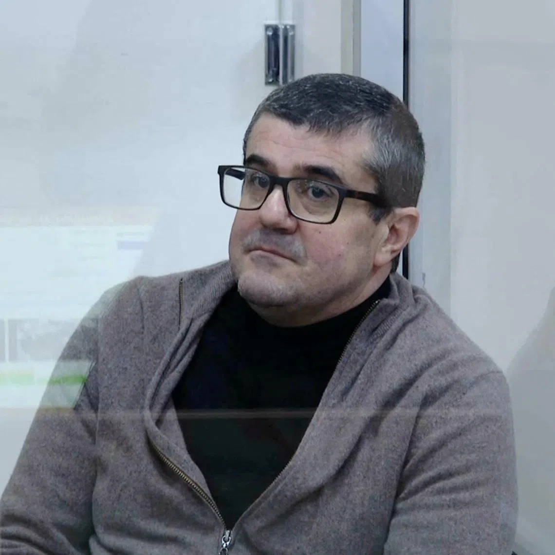 Arayik Harutyunyan, former leader of Nagorno-Karabakh, where ethnic Armenians maintained an unrecognised breakaway statelet for three decades until Azerbaijan restored military control in 2023, attends a court hearing in Baku, Azerbaijan February 5, 2026, in this screen grab taken from a video. Reuters TV/via REUTERS