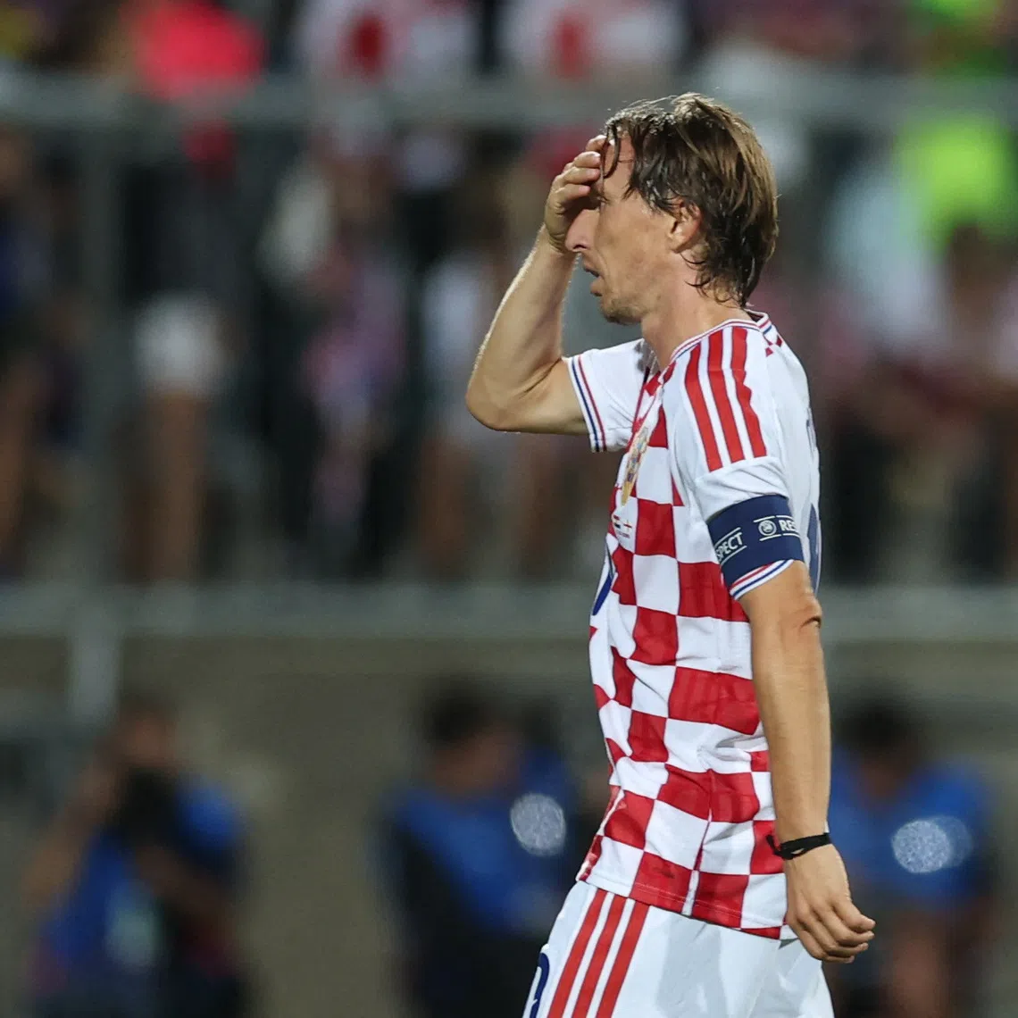 Soccer Football - UEFA Nations League - Group A3 - Croatia v England - Stadion HNK Rijeka, Rijeka, Croatia - October 3, 2026 Croatia's Luka Modric reacts Action Images via Reuters/Paul Childs