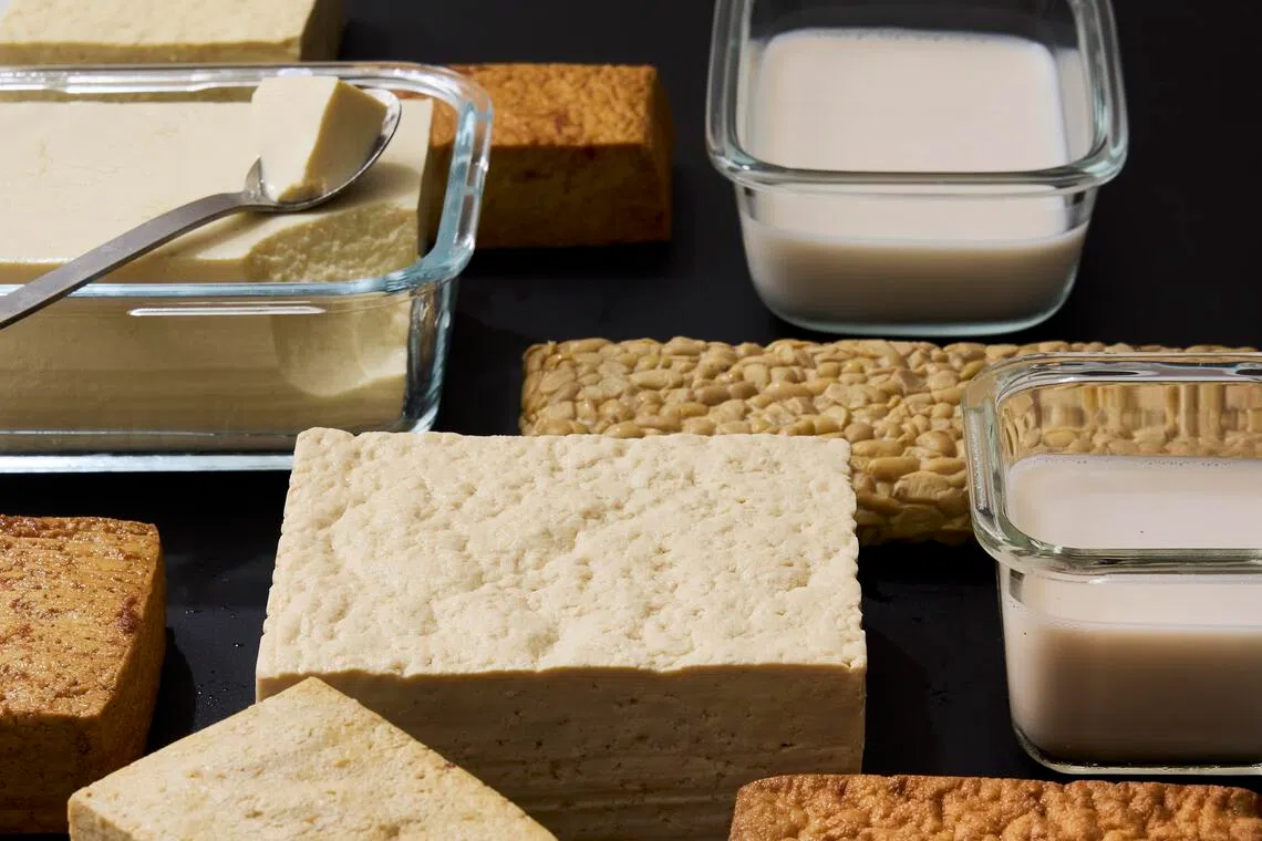Soya beans, like edamame, and many products made from them, such as tofu, soya milk and tempeh, are nearly perfect foods when it comes to nutrition.