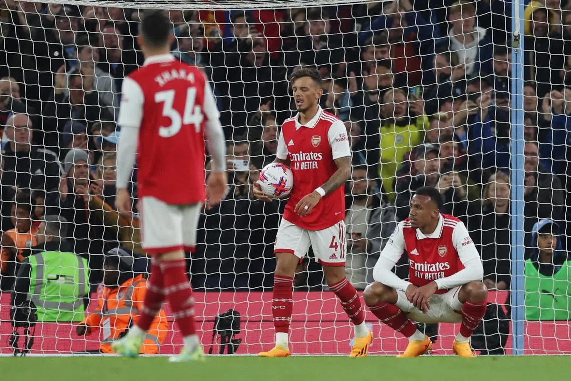 Arsenal is in second place on 75 points, one behind leaders Manchester City who have a game in hand.