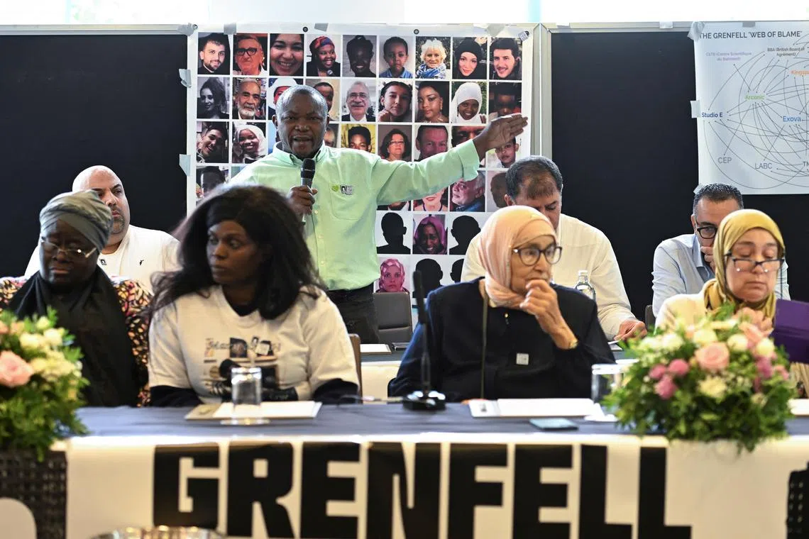 Francis Dean speaks at a press conference on the day a second report is published as part of the inquiry into the deadly 2017 Grenfell fire, in London, Britain, September 4, 2024. REUTERS/Jaimi Joy
