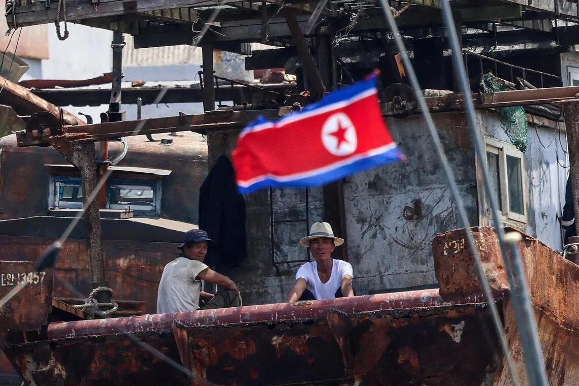 A Seoul-based human rights group said the trade was sustained by forced labour and a shipping network that runs through China and Russia.