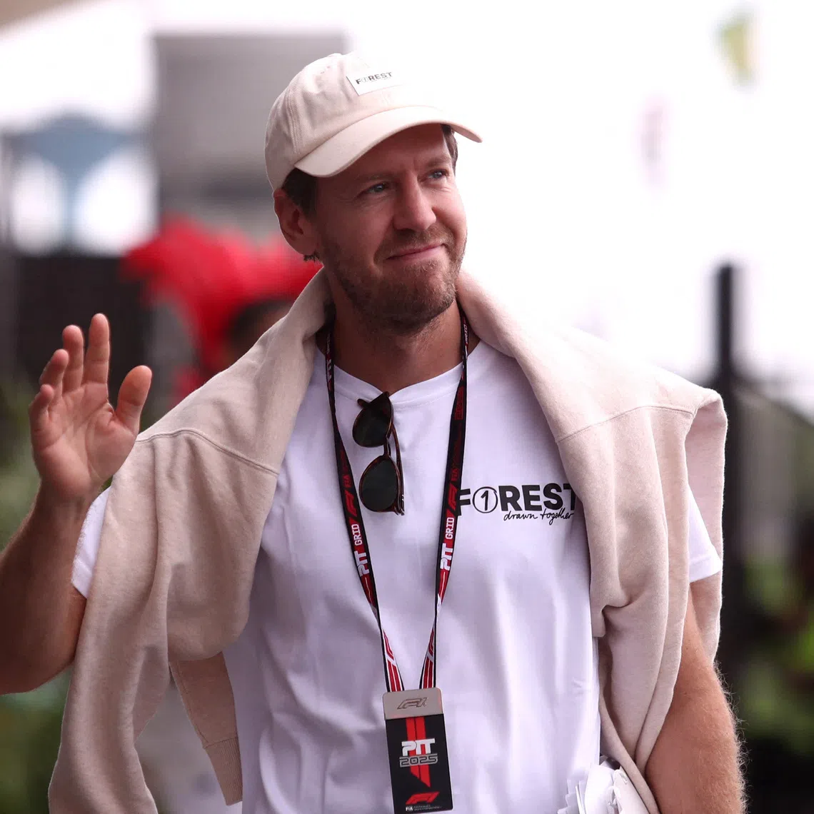 Formula One F1 - Sao Paulo Grand Prix - Autodromo Jose Carlos Pace, Sao Paulo, Brazil - November 6, 2025 Former F1 driver Sebastian Vettel arrives ahead of the Sao Paulo Grand Prix REUTERS/Jean Carniel