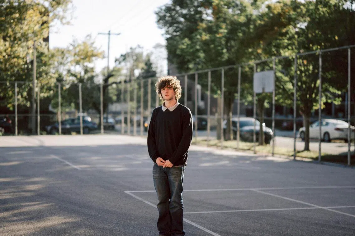 Mr Harry Campbell, a former student at Washington University in St Louis, who participated in protests on campus in 2024, in St Louis, on Oct 19.