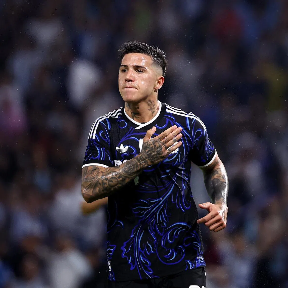 Soccer Football - International Friendly - Argentina v Mauritania - Estadio La Bombonera, Buenos Aires, Argentina - March 27, 2026 Argentina's Enzo Fernandez celebrates scoring their first goal REUTERS/Agustin Marcarian
