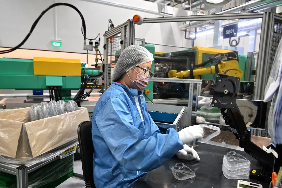 Biomedical manufacturing was the hardest hit, with output tumbling 33.6 per cent year on year in February.