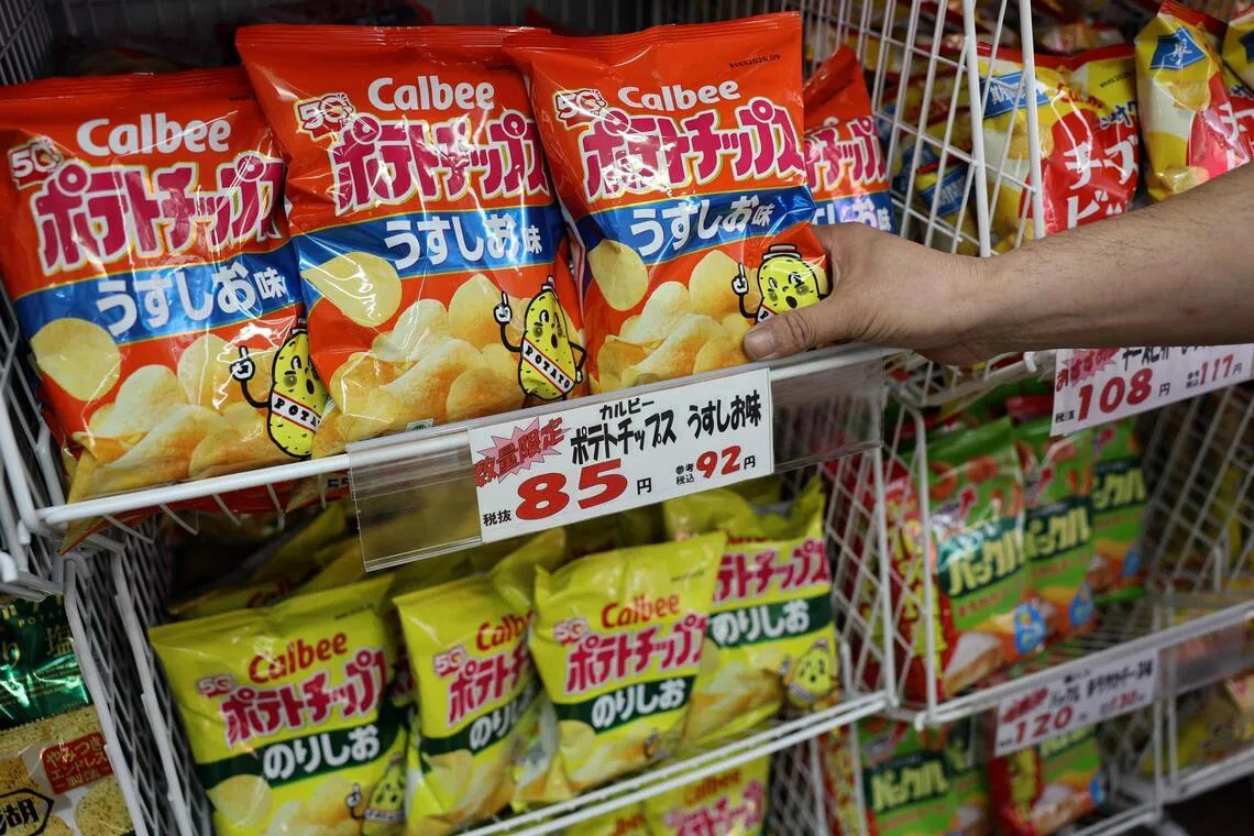 Calbee began switching the packaging for 14 of its top-selling products from late May amid uncertainty over naphtha supplies.