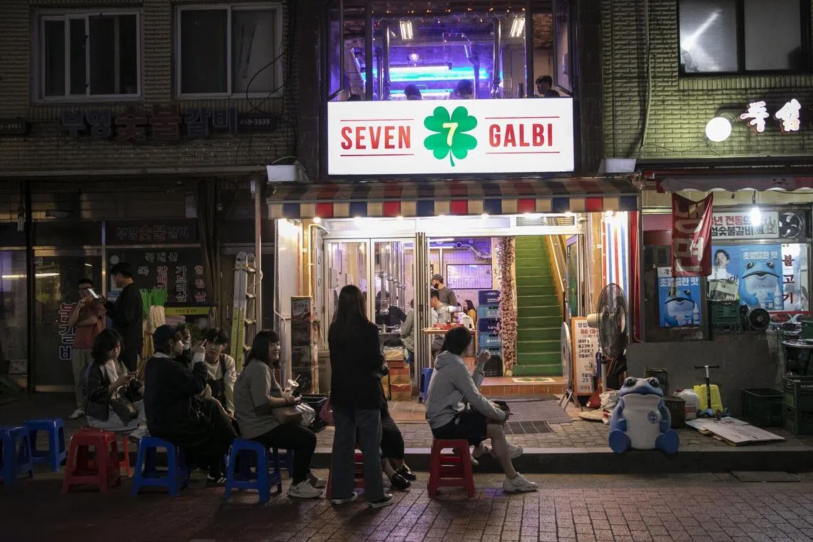 In South Korea, a signboard that is not written in Hangul, or Korean alphabet, is considered illegal.