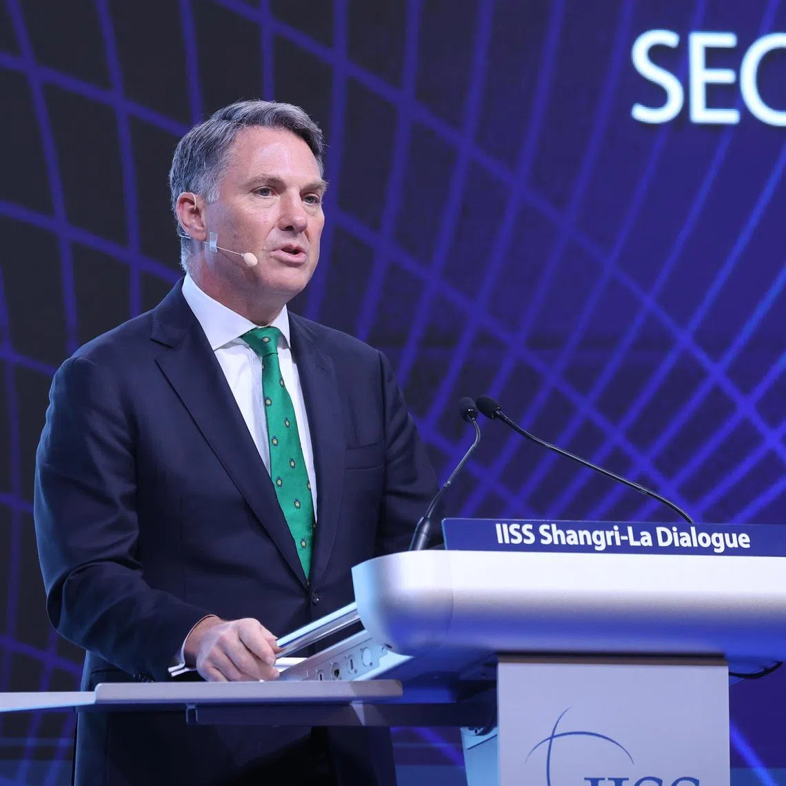 Richard Marles, Australia's Deputy Prime Minister and Minister for Defence, speaking at the final plenary of the 20th Shangri-La Dialogue.