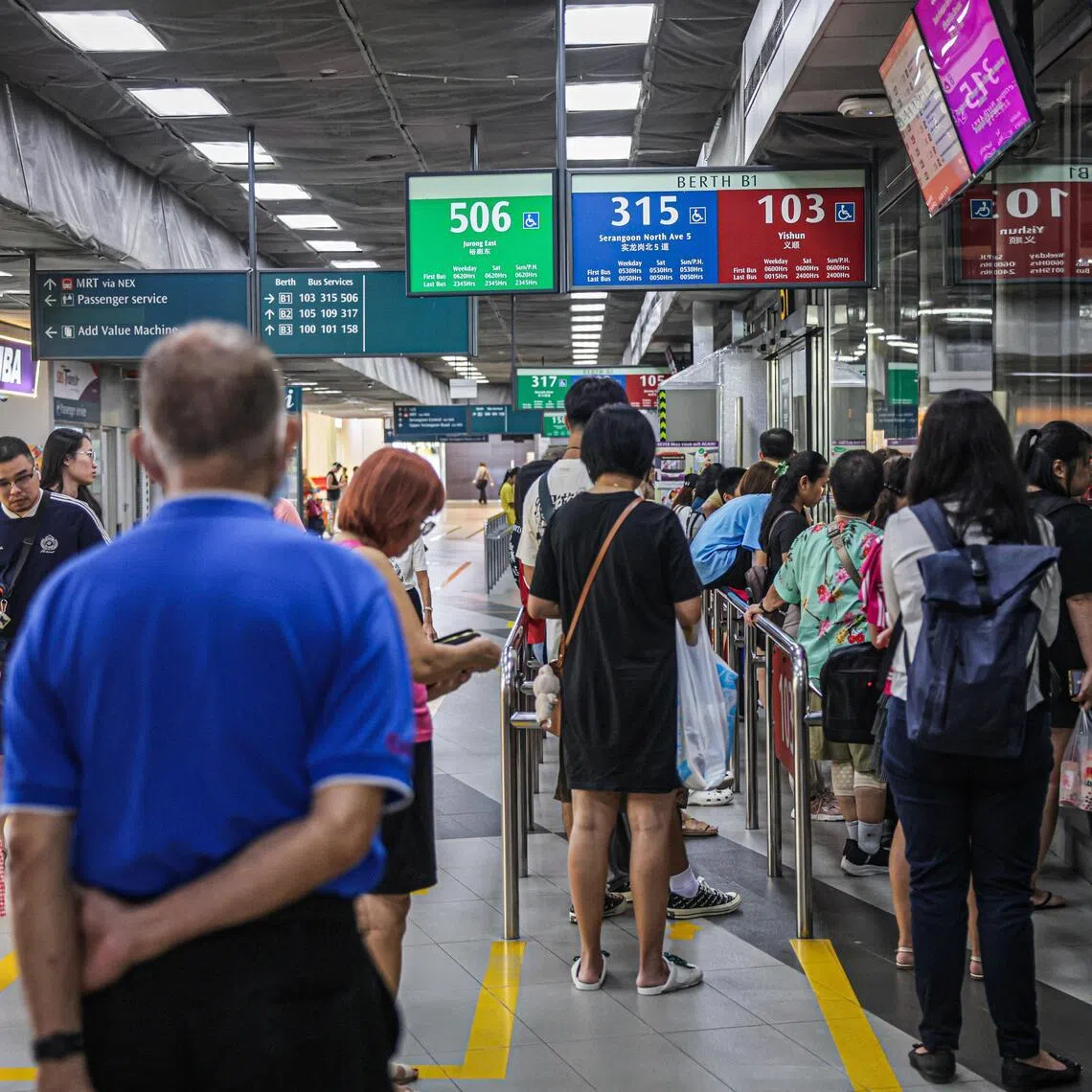 Under the new five-year contract, SMRT Buses will also manage Eunos, Serangoon and Woodleigh bus interchanges, as well as Sims Place Bus Terminal.
