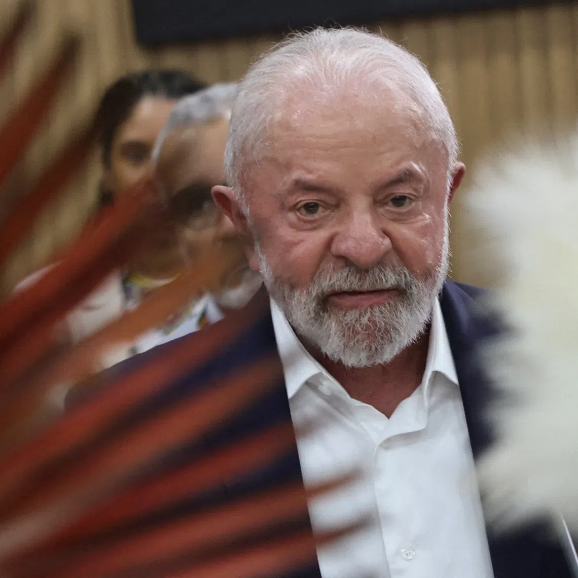 Brazil's President Luiz Inacio Lula da Silva attends a meeting with indigenous people during the UN Climate Change Conference (COP30), in Belem, Brazil, November 19, 2025. REUTERS/Adriano Machado