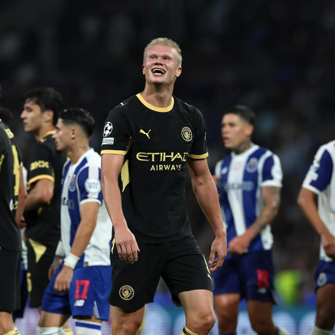 Erling Haaland became City’s third-highest goalscorer of all-time on 167 goals, with his second goal in the match against Porto.