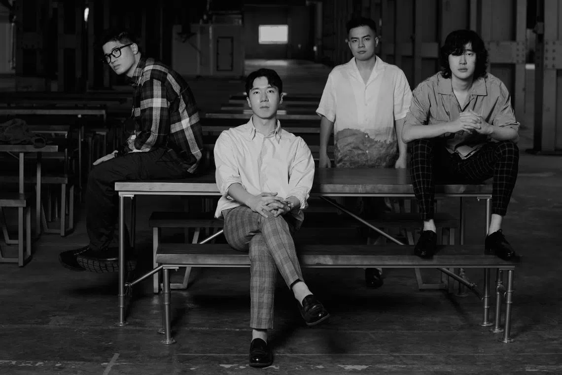 (From left) David Loke, Cho Hang Oh, Martin Peh and Yang Shuxiang of string quartet Bards Of Neverland. 