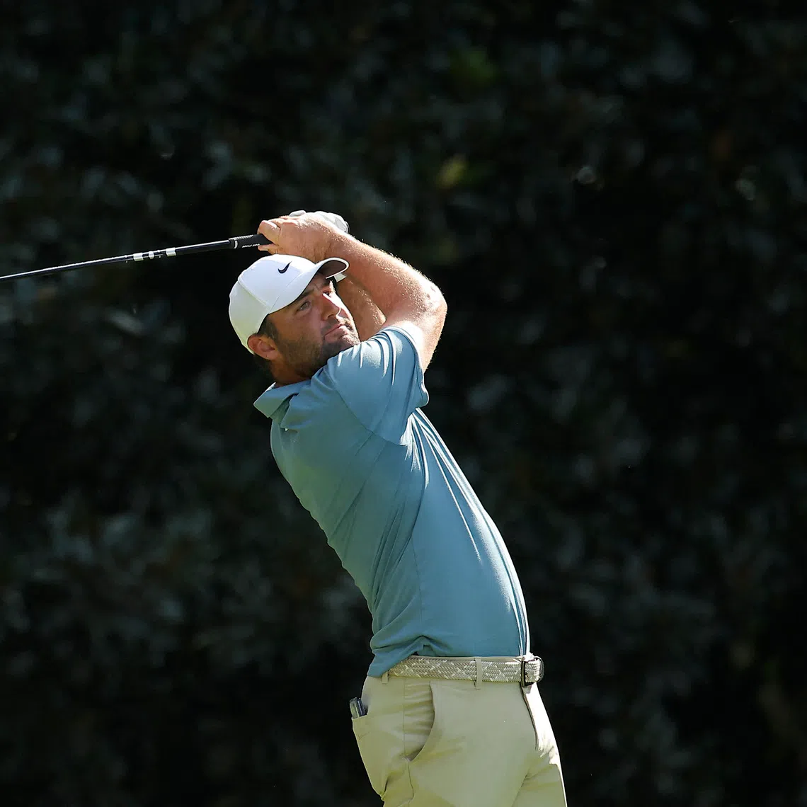World number one Scottie Scheffler plays his shot from the 17th tee during the final round of the TOUR Championship 2026 on Aug 30.