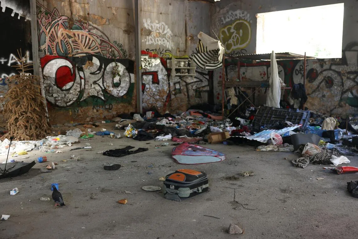 An abandoned building where the body of a British 38-year-old woman, Elisabeth-Jane Ross, was found in a suitcase on July 18th, in Athens, Greece.
