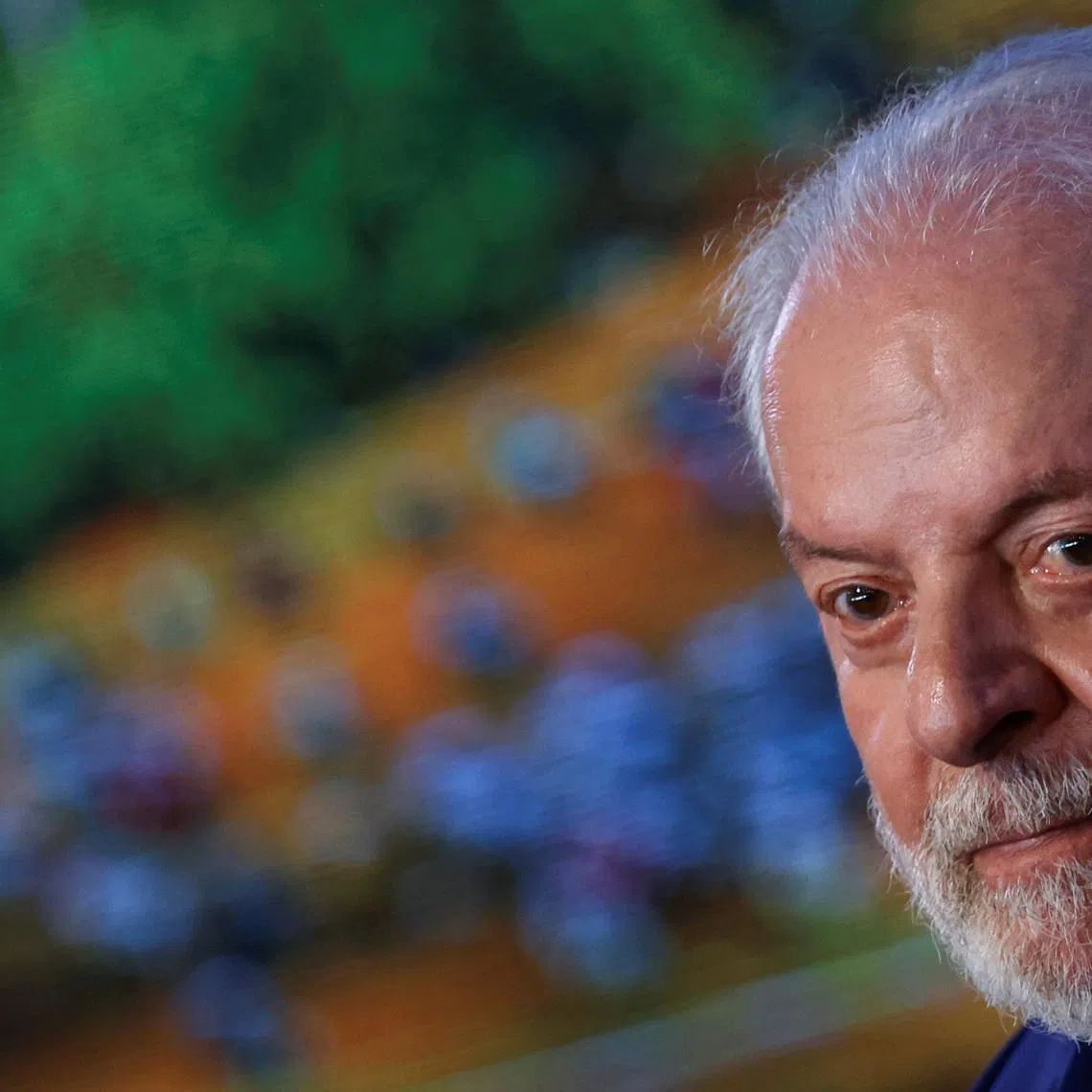 Brazil's President Luiz Inacio Lula da Silva looks on during an event to mark the consolidation of democracy in Brazil, a year after supporters of far-right former President Jair Bolsonaro stormed the presidential palace, Congress and Supreme Court, in Brasilia, Brazil January 8, 2024. REUTERS/Adriano Machado