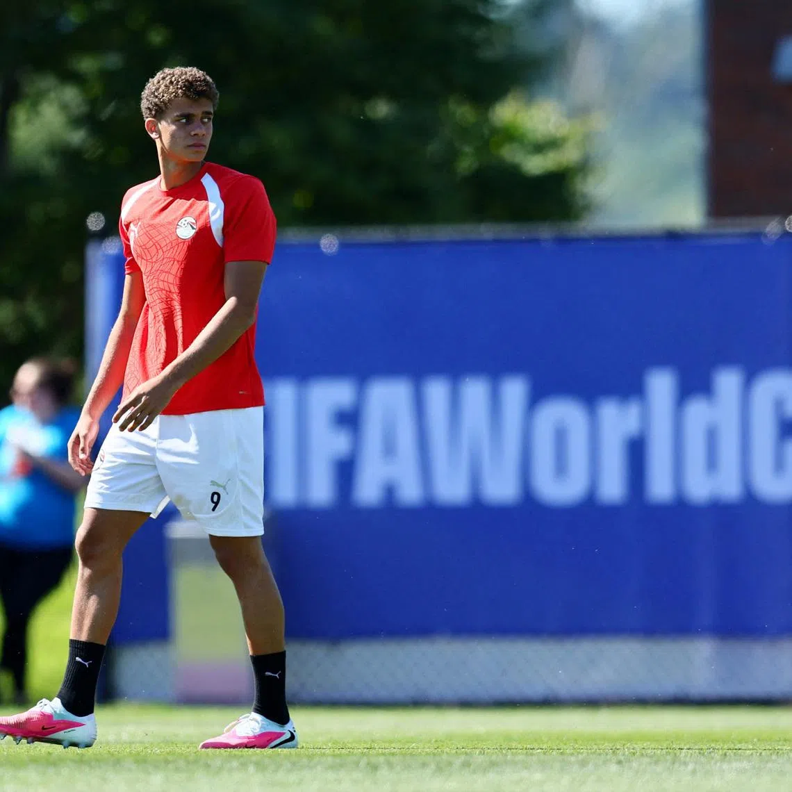Soccer Football - FIFA World Cup 2026 - Egypt Training - University of Washington, Seattle, Washington, U.S. - June 14, 2026 Egypt's Hamza Abdelkarim during training IMAGN IMAGES via Reuters/Blake Dahlin